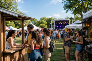 people at an outdoors event
