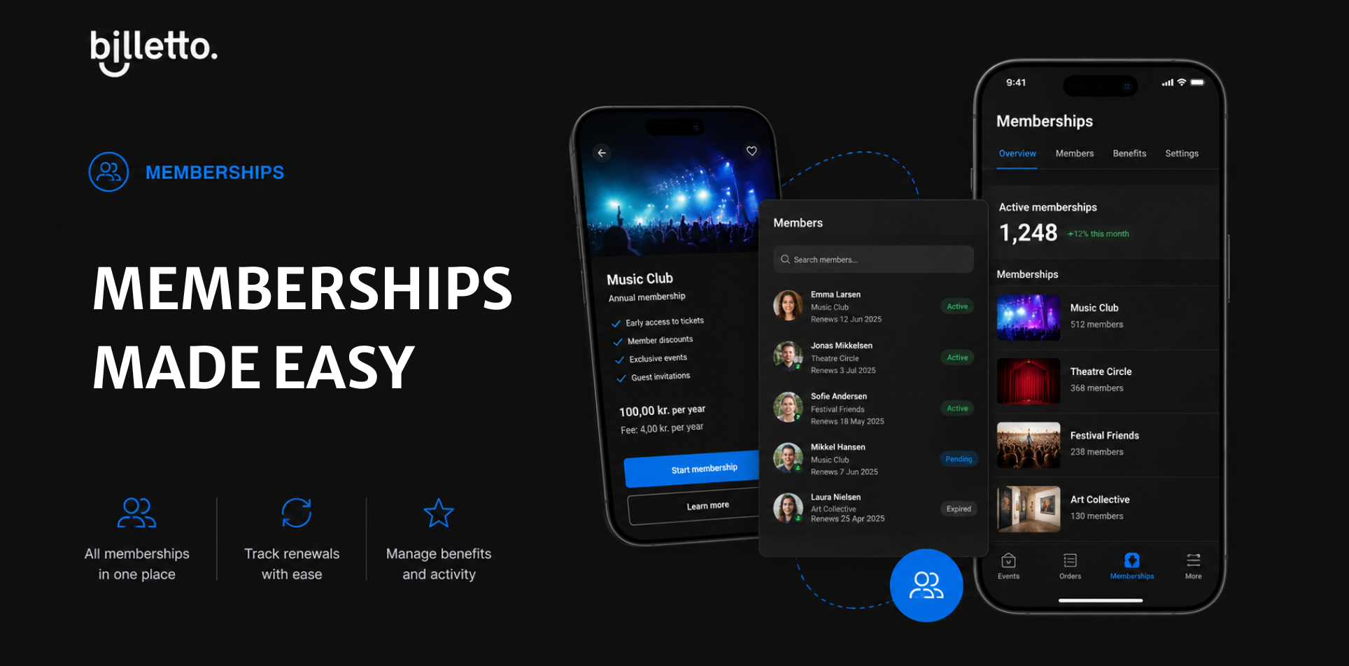 Billetto memberships