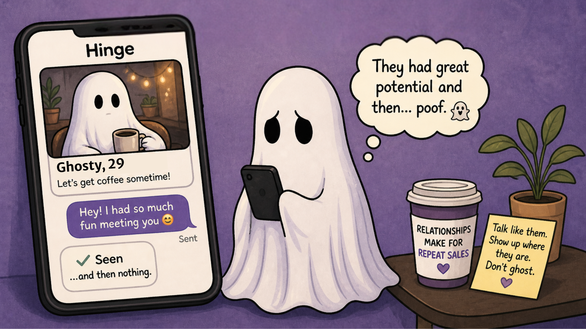 Ghosty the ghoast being ghosted on Hinge