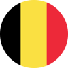 Belgiens flag fladt og rundt
