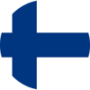 Finlands flag fladt og rundt