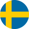 Sveriges flag fladt og rundt