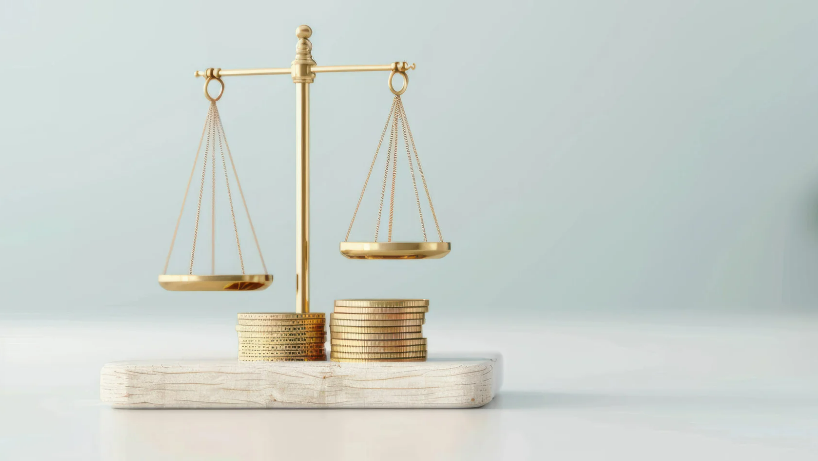 Scale with coins