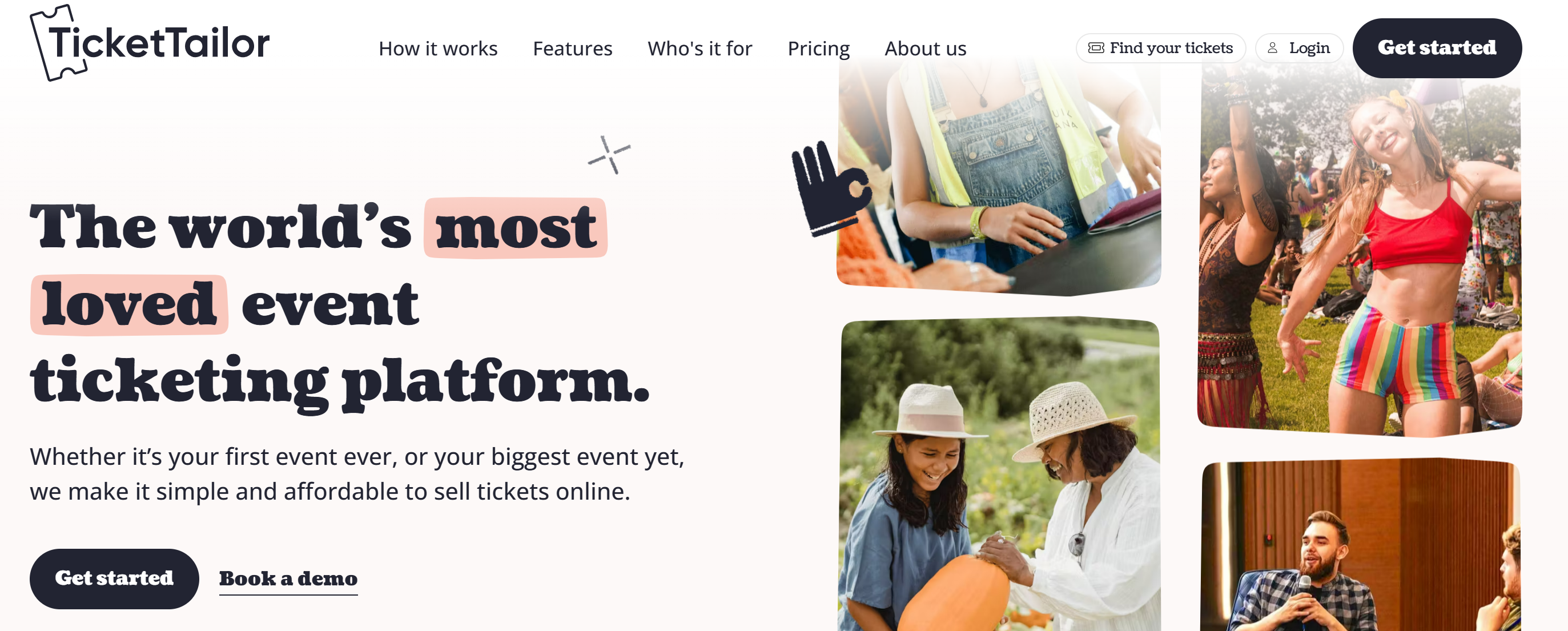 Ticket Tailor frontpage