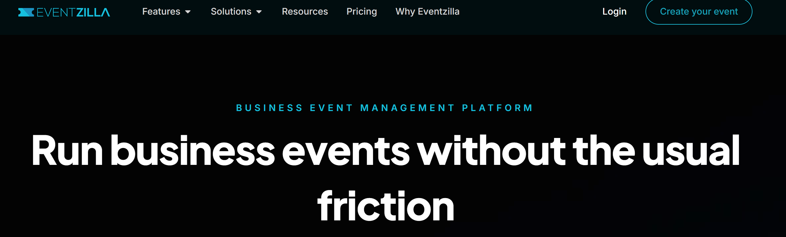 Eventzilla frontpage
