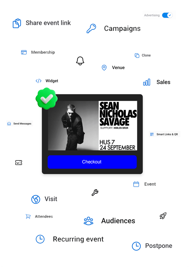 Alternativer for arrangementshåndtering rundt utsjekking av konsertbilletter Alternativer for arrangementshåndtering rundt utsjekking av konsertbilletter